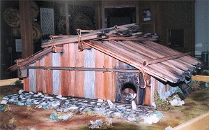 Yurok Plank House closeup